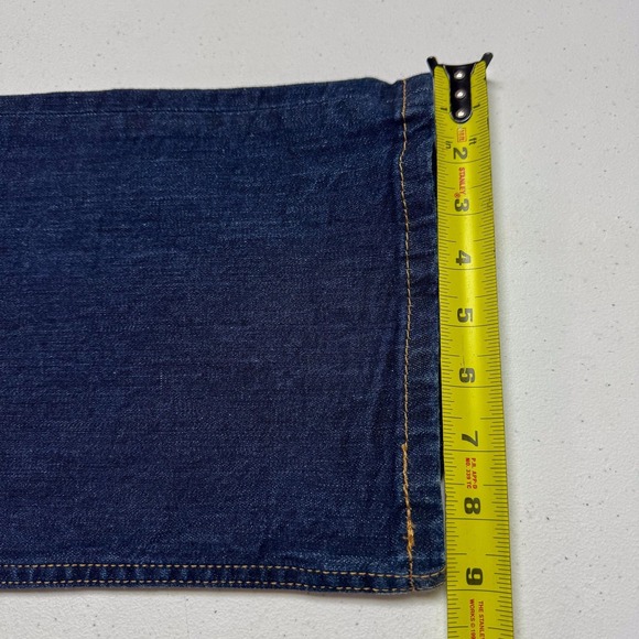 Levis 514 Jeans Mens 40x32 Blue Dark Wash Denim Straight Leg Stretch Mid Rise - Picture 16 of 16